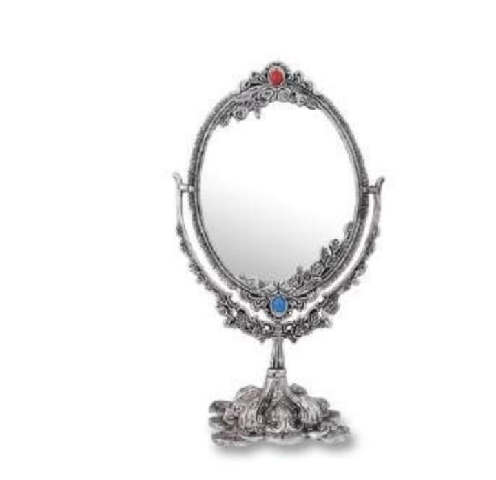 German Silver Dual Side Table Mirror