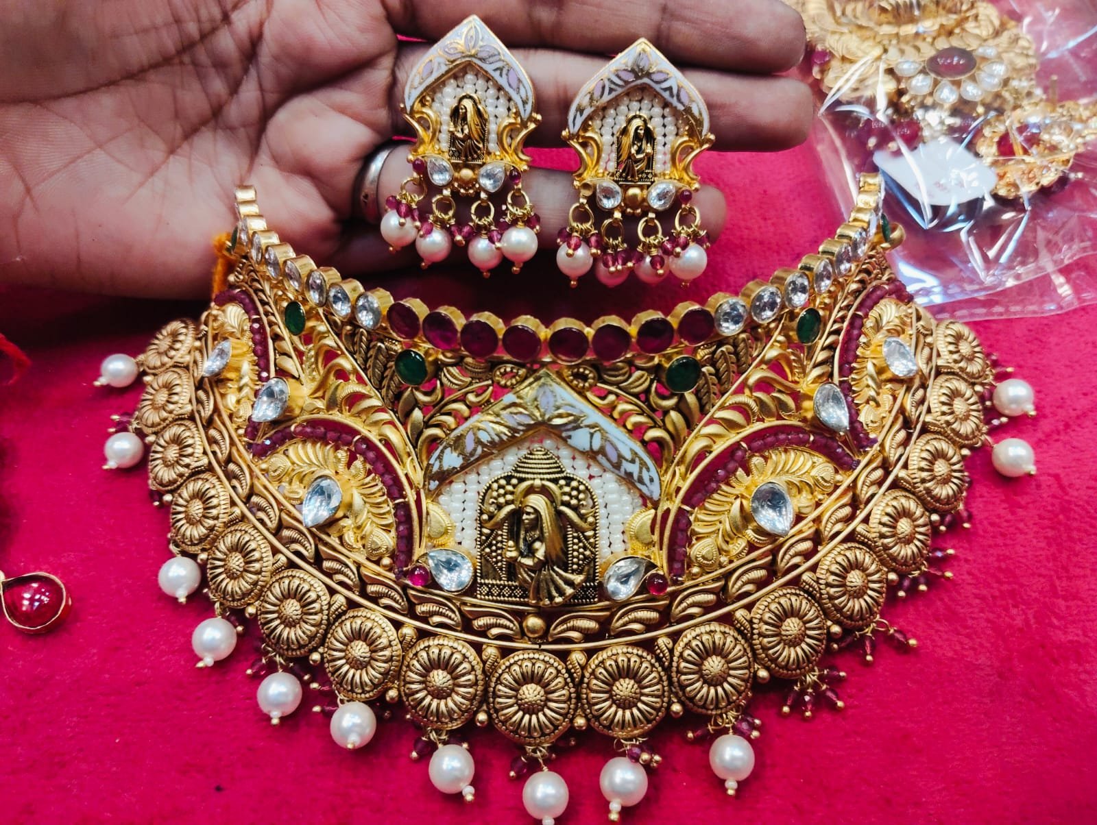 One gram gold temple jewelry 